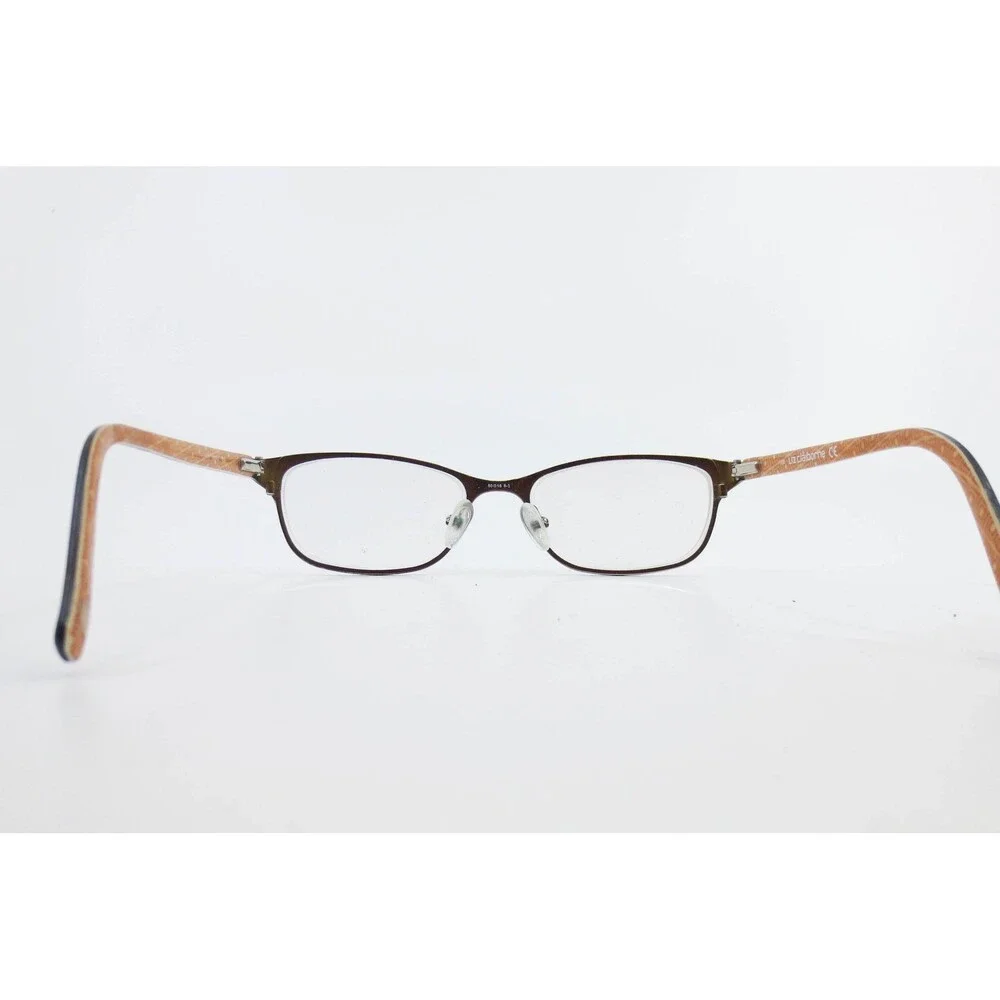 Liz Claiborne L425 0JWU Brown Eyeglasses Frames 50-16-135 Geometric Pattern Mens